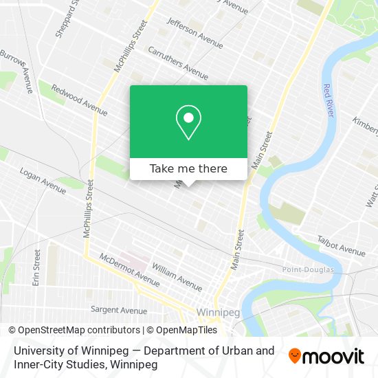 University of Winnipeg — Department of Urban and Inner-City Studies map