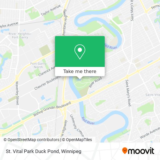 St. Vital Park Duck Pond map