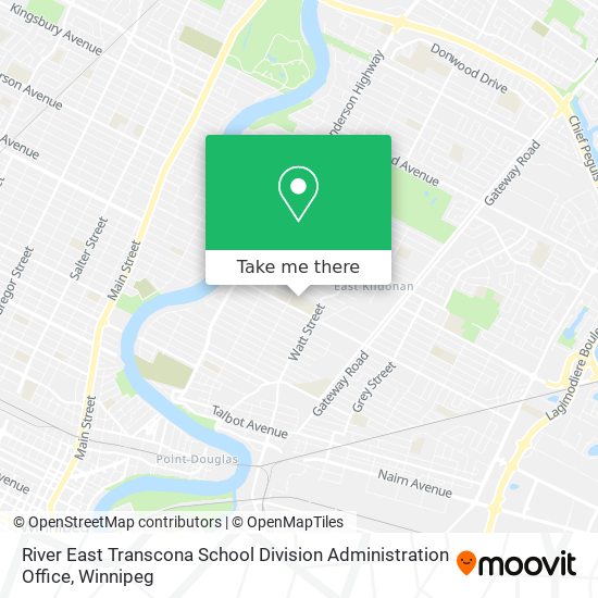 River East Transcona School Division Administration Office map