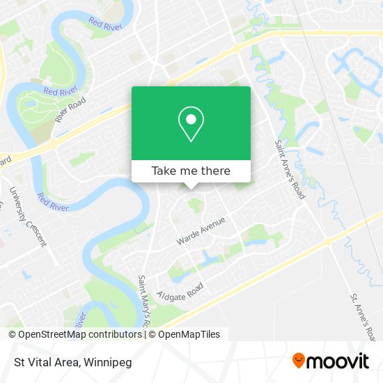 St Vital Area map