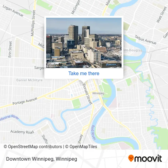 Downtown Winnipeg map