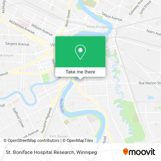 St. Boniface Hospital Research map
