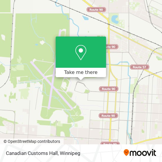 Canadian Customs Hall map