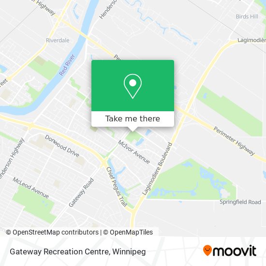 Gateway Recreation Centre map