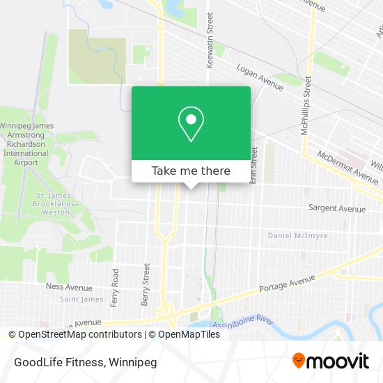 GoodLife Fitness map