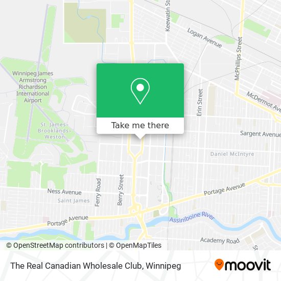 The Real Canadian Wholesale Club map