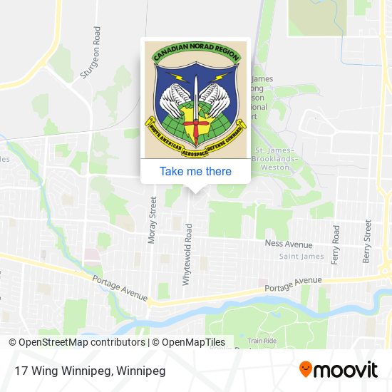 17 Wing Winnipeg map