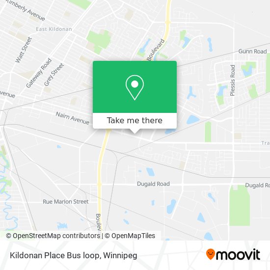 Kildonan Place Bus loop map