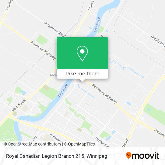 Royal Canadian Legion Branch 215 map