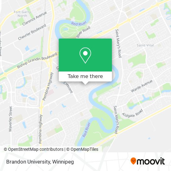 Brandon University map