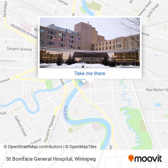 St Boniface General Hospital map