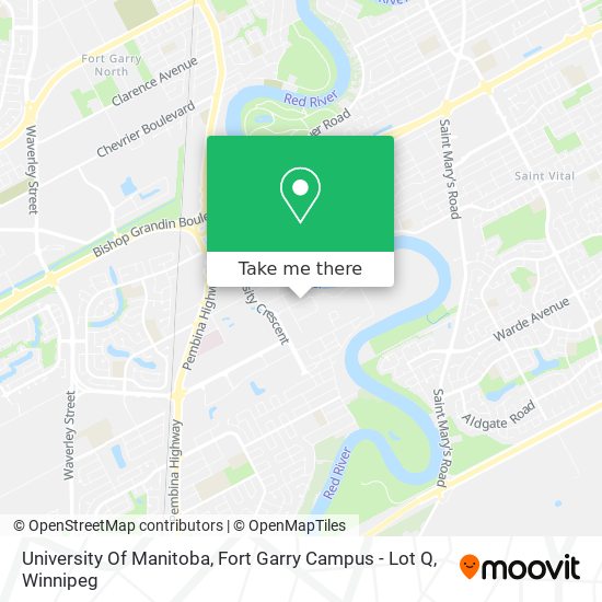 University Of Manitoba, Fort Garry Campus - Lot Q map