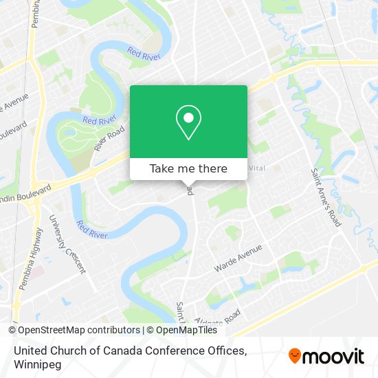 United Church of Canada Conference Offices map