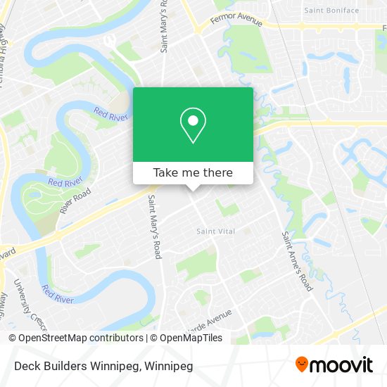 Deck Builders Winnipeg map