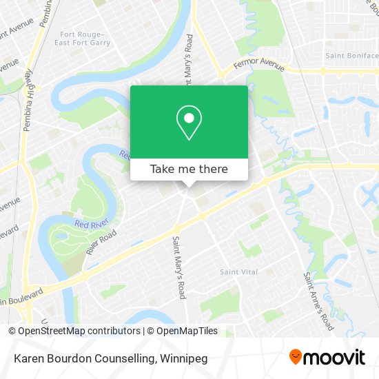 Karen Bourdon Counselling map