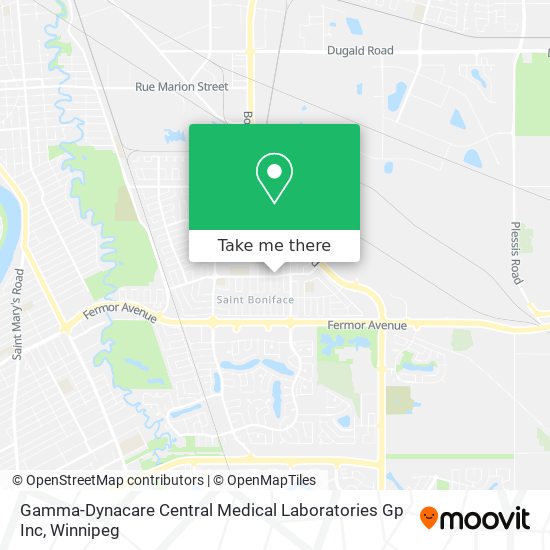 Gamma-Dynacare Central Medical Laboratories Gp Inc map