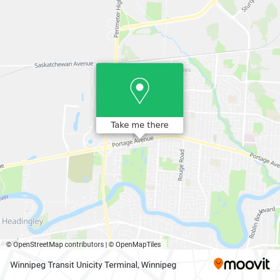 Winnipeg Transit Unicity Terminal map