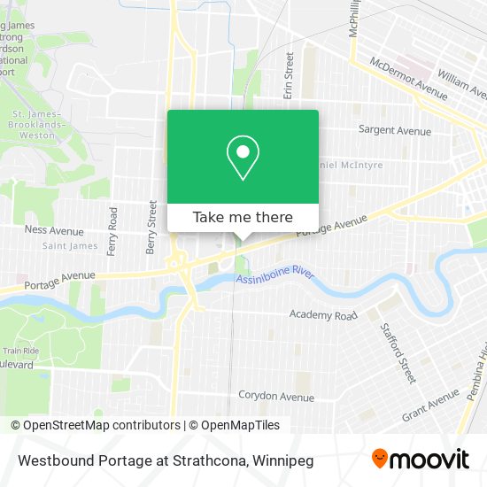 Westbound Portage at Strathcona map