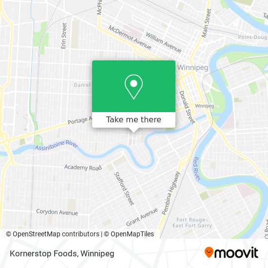 Kornerstop Foods map