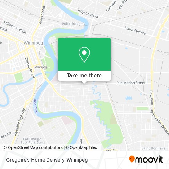 Gregoire's Home Delivery map