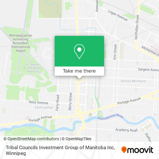 Tribal Councils Investment Group of Manitoba Inc map