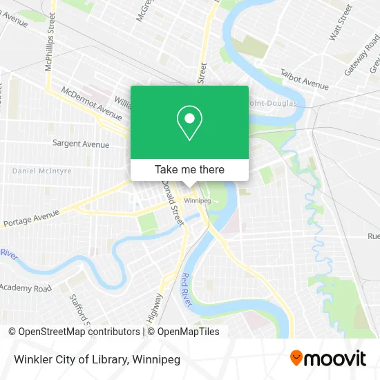 Winkler City of Library map