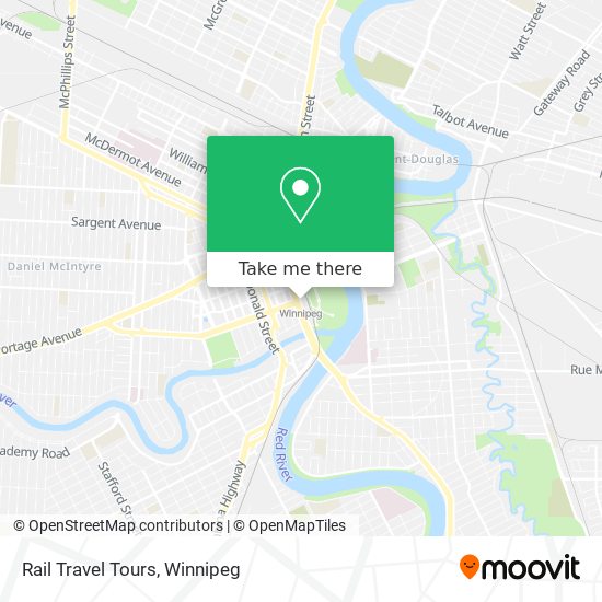 Rail Travel Tours map
