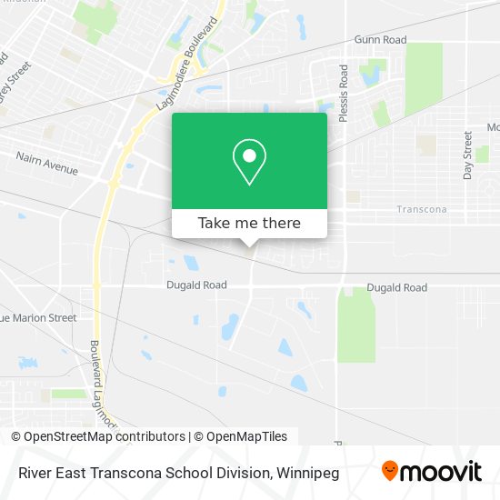 River East Transcona School Division map