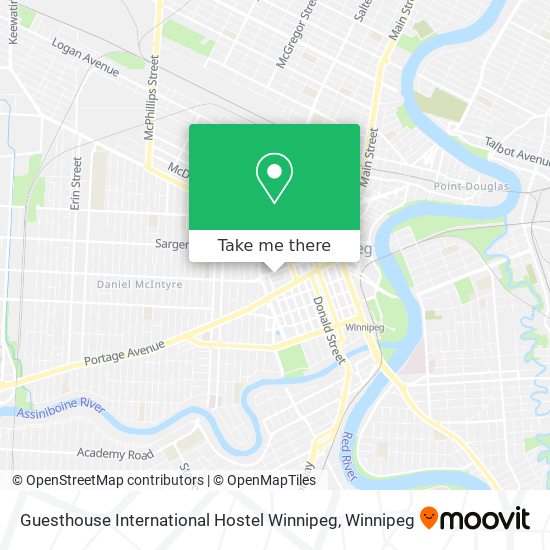 Guesthouse International Hostel Winnipeg plan