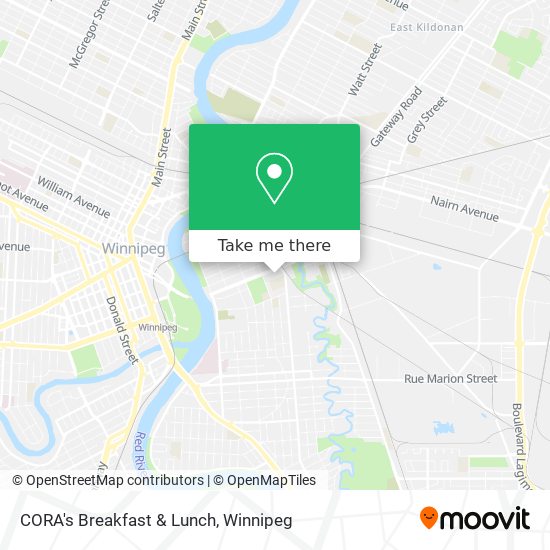 CORA's Breakfast & Lunch map
