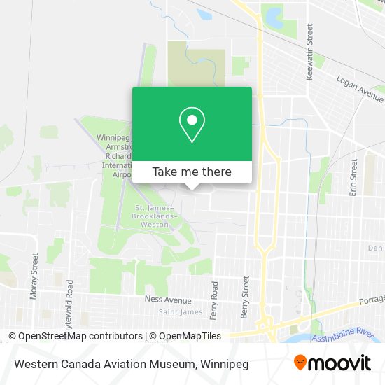 Western Canada Aviation Museum map