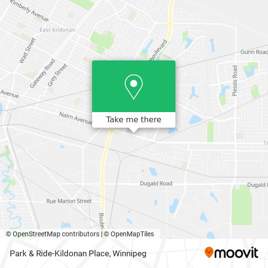 Park & Ride-Kildonan Place map
