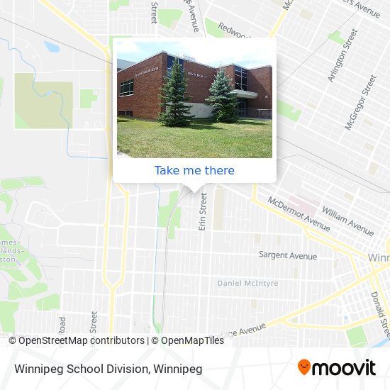 Winnipeg School Division map