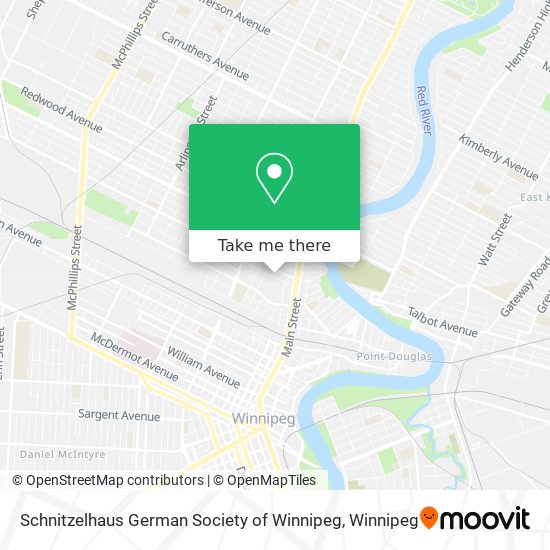 Schnitzelhaus German Society of Winnipeg map