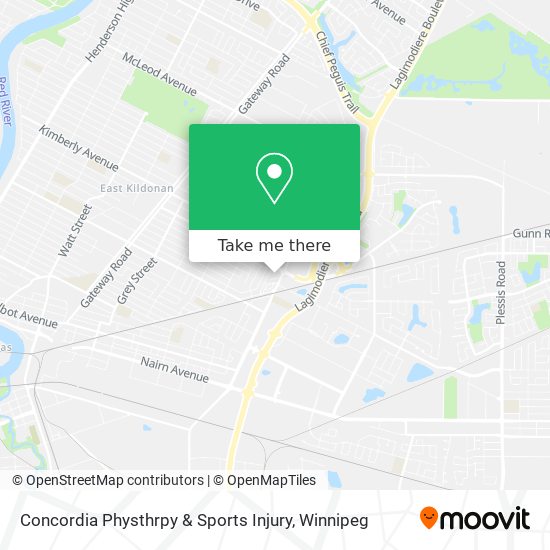 Concordia Physthrpy & Sports Injury map