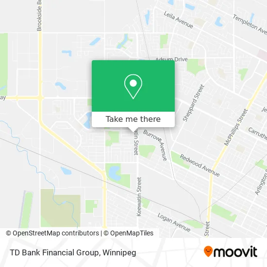 TD Bank Financial Group map