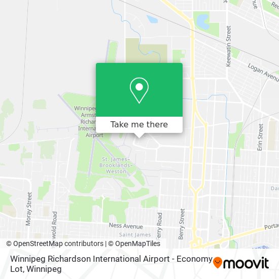 Winnipeg Richardson International Airport - Economy Lot map