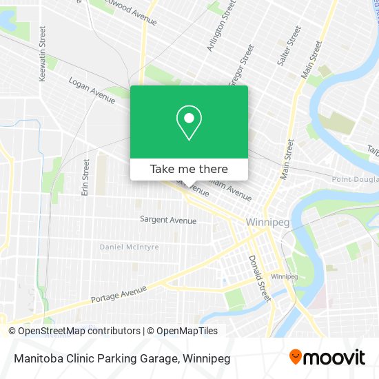 Manitoba Clinic Parking Garage map