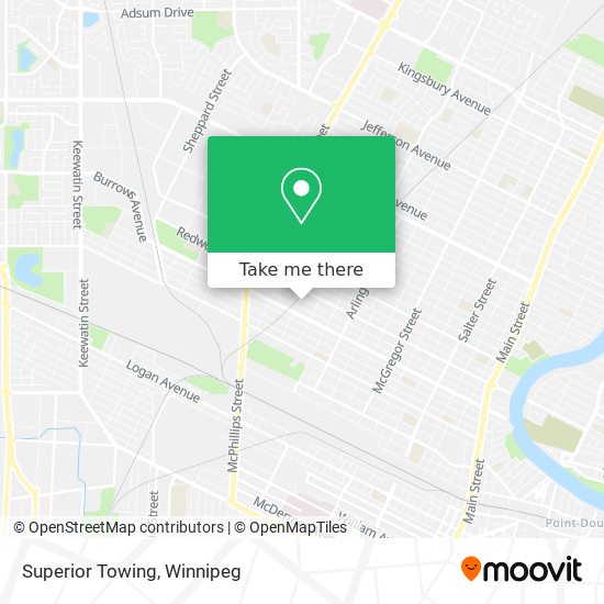 Superior Towing map