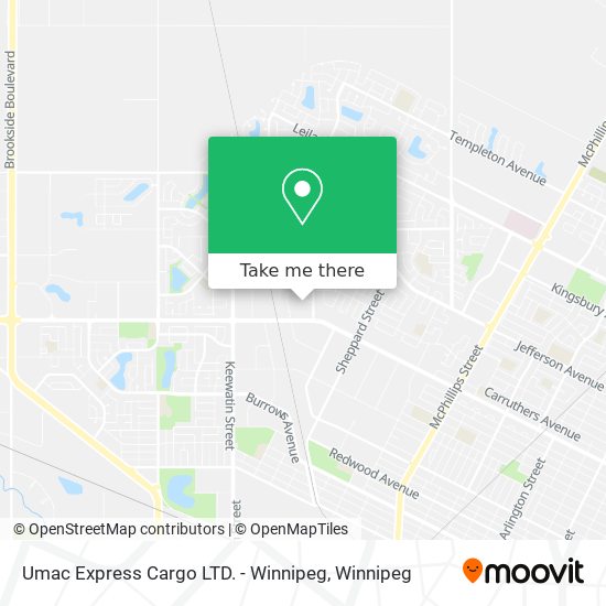 Umac Express Cargo LTD. - Winnipeg map