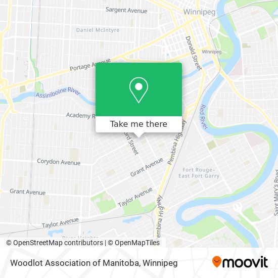 Woodlot Association of Manitoba map