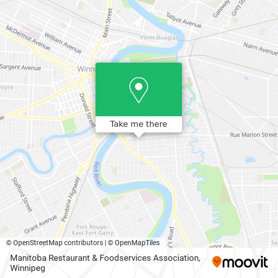 Manitoba Restaurant & Foodservices Association map