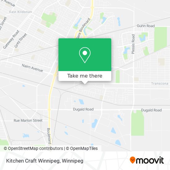 Kitchen Craft Winnipeg map