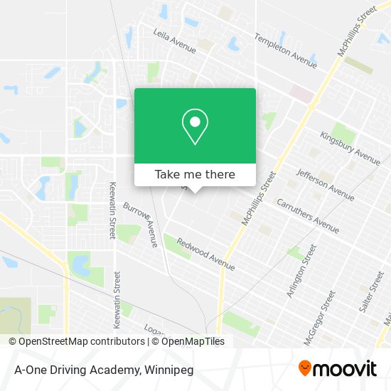 A-One Driving Academy map