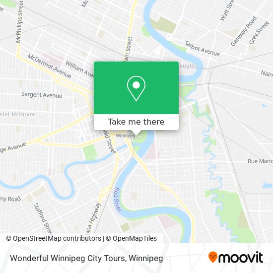 Wonderful Winnipeg City Tours map
