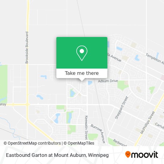 Eastbound Garton at Mount Auburn plan