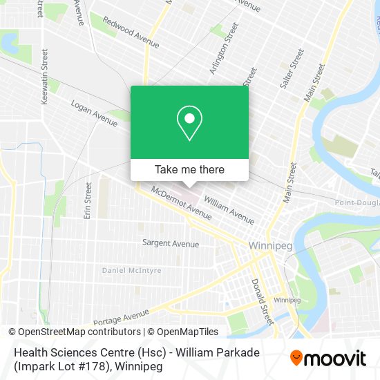 Health Sciences Centre (Hsc) - William Parkade (Impark Lot #178) map