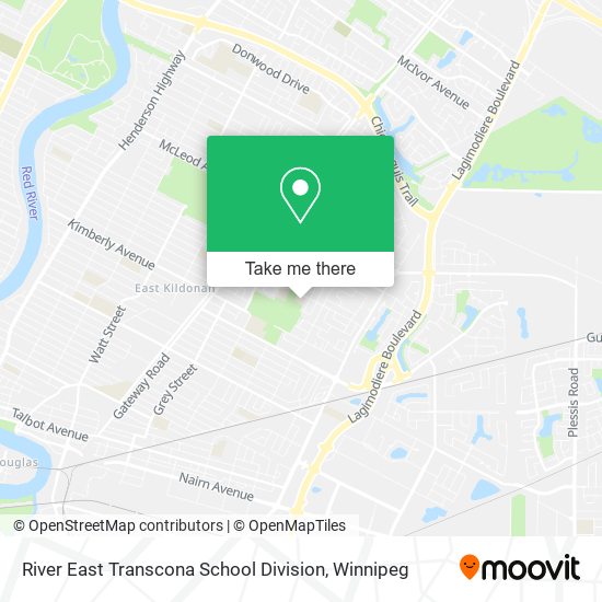 River East Transcona School Division map