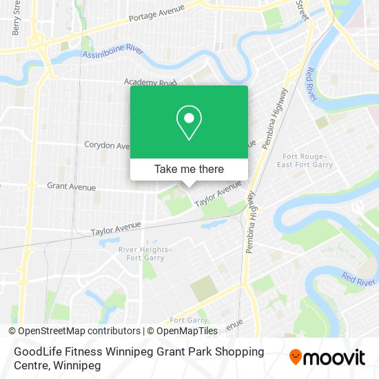 GoodLife Fitness Winnipeg Grant Park Shopping Centre plan