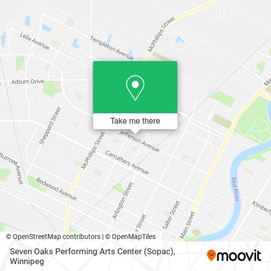 Seven Oaks Performing Arts Center (Sopac) map